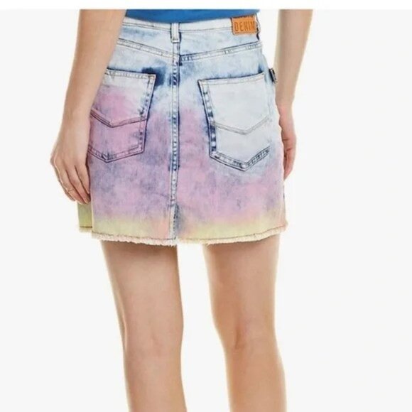 Zadig & Voltaire Juicy Tie and Dye Denim Mini Skirt xs - Picture 9 of 10